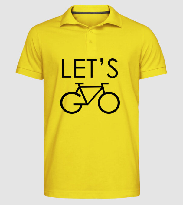 Let's go model galben pe tricou