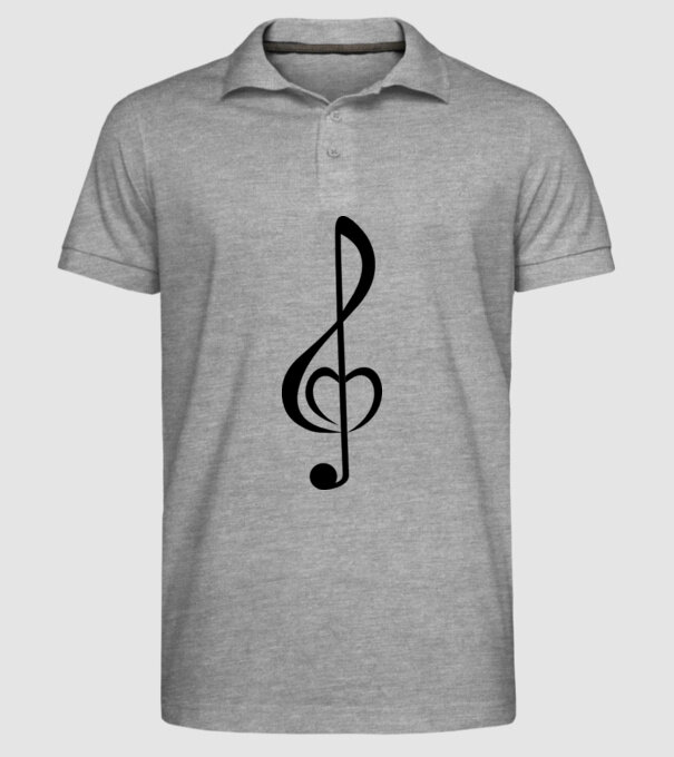 a-nota muzicală model gri pe tricou