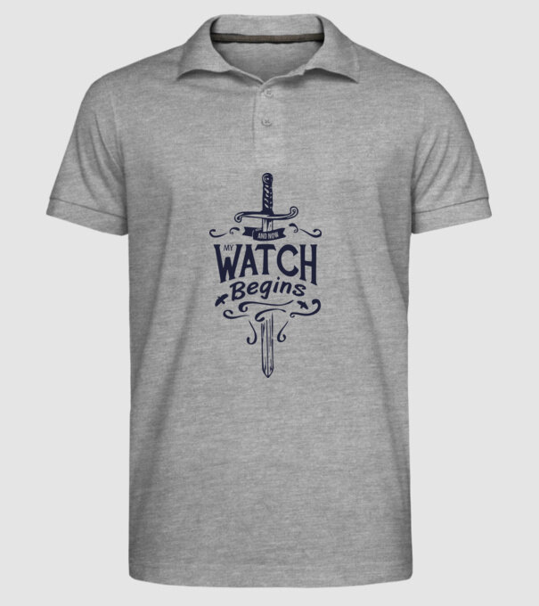 And now my watch begins model gri pe tricou