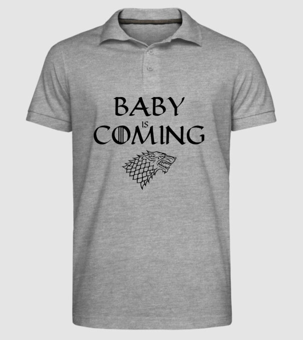 Baby is coming model gri pe tricou