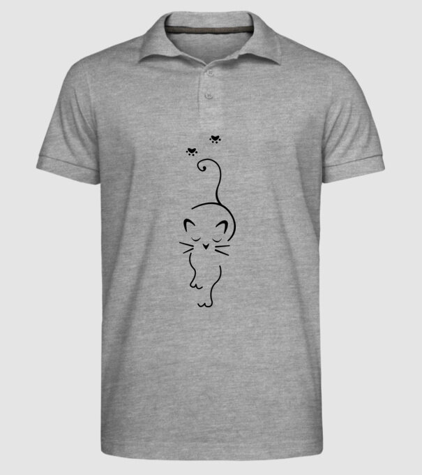 Cat walk model gri pe tricou