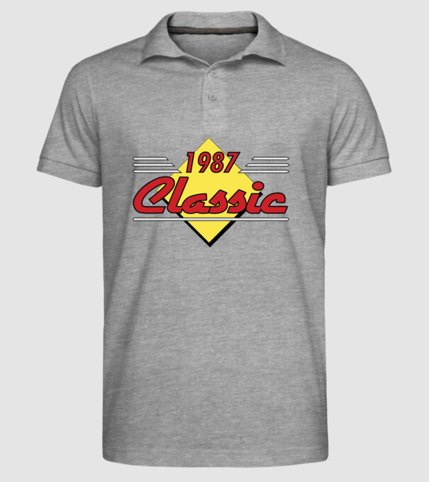 Classic - 1987 model gri pe tricou