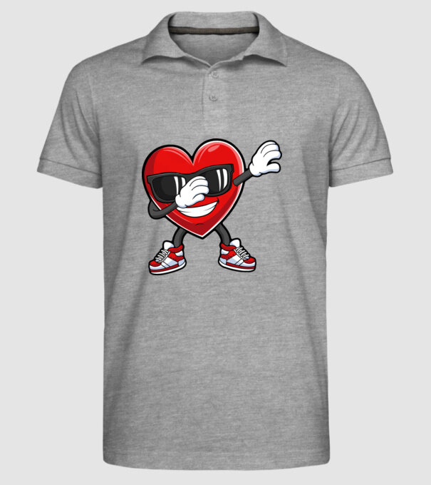 Dab inima model gri pe tricou