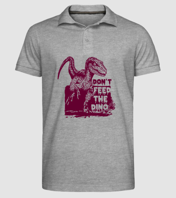 Dont feed the dino model gri pe tricou