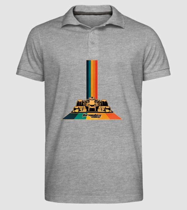 f1 retro car model gri pe tricou