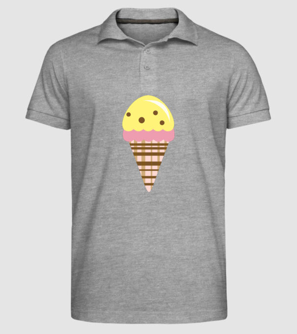 înghețată model gri pe tricou