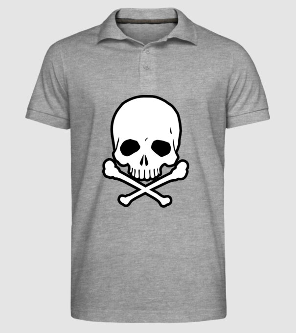 Craniu model gri pe tricou