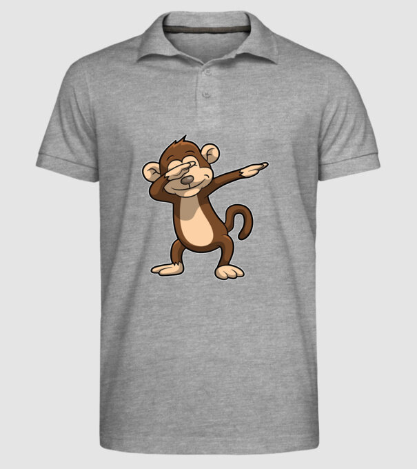 Maimuță DAB model gri pe tricou