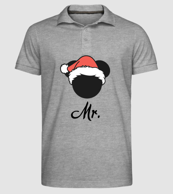 mr christmas model gri pe tricou