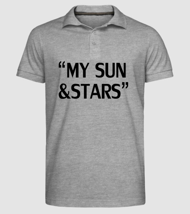 My sun and stars model gri pe tricou