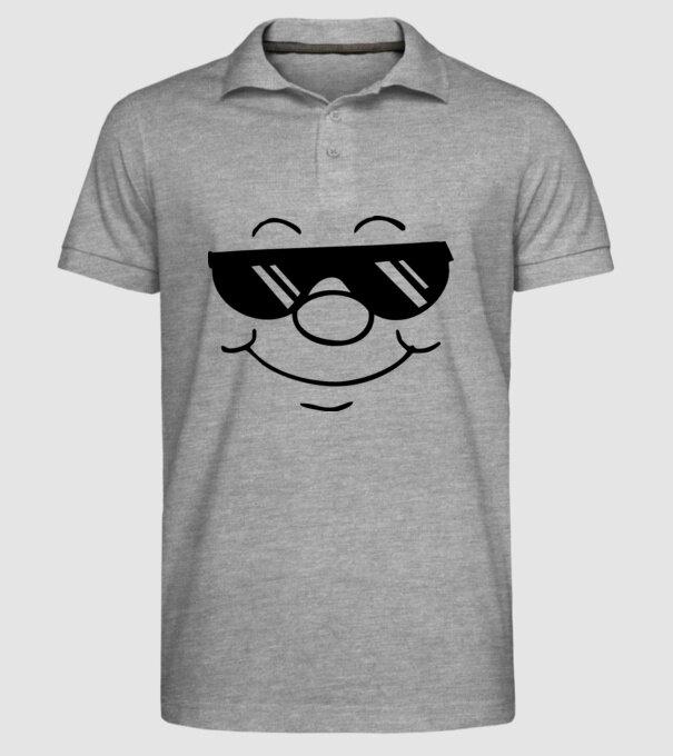 Forma cu ochelari de soare model gri pe tricou