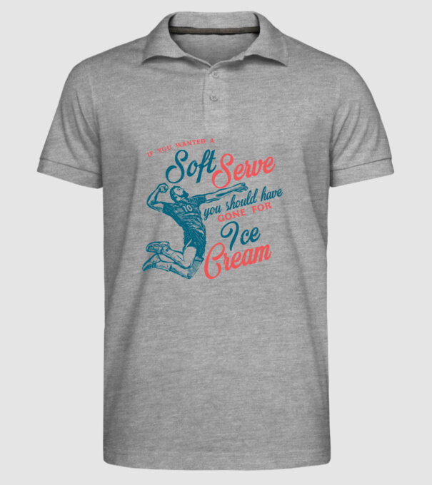 Oldschool volleyball model gri pe tricou