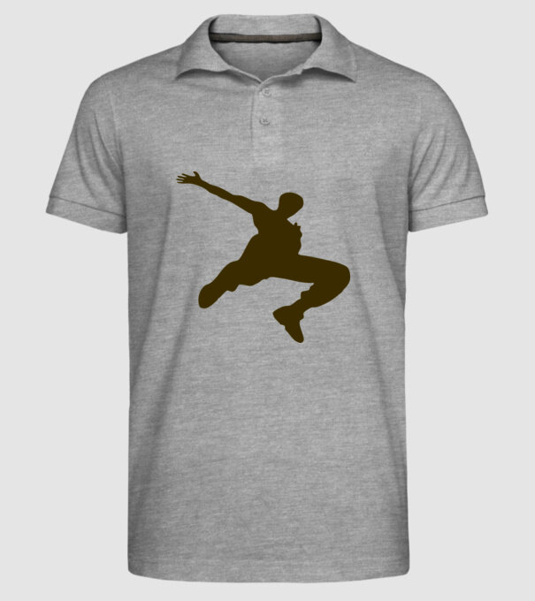 Logo Parkour model gri pe tricou