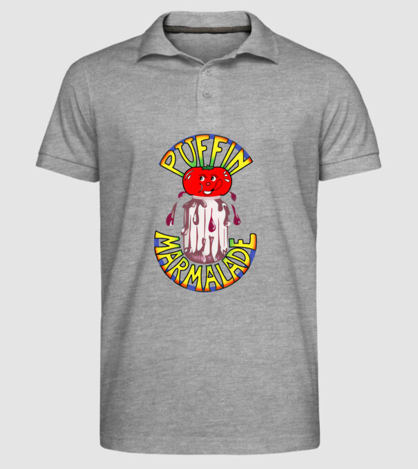 Gem puffin model gri pe tricou