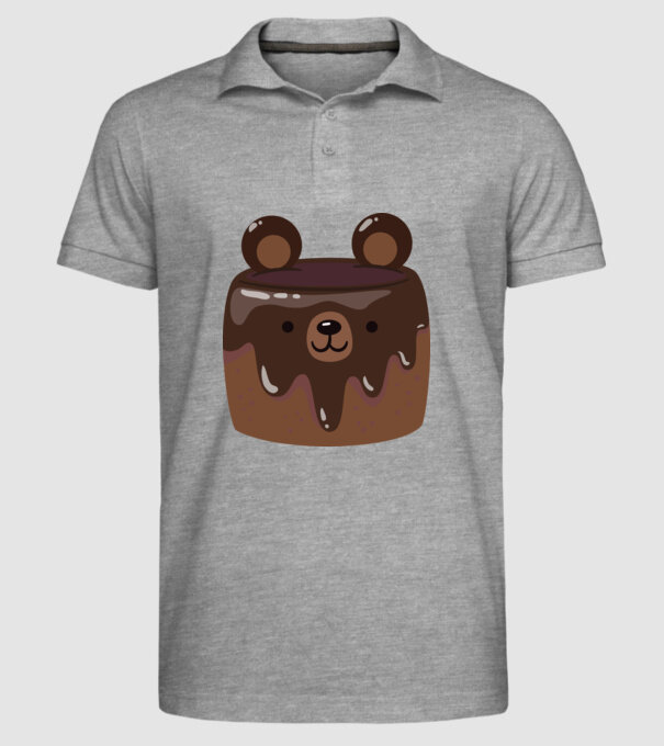 Ursuleț prăjitură model gri pe tricou