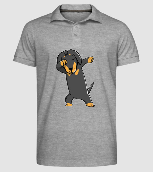 Teckel DAB model gri pe tricou