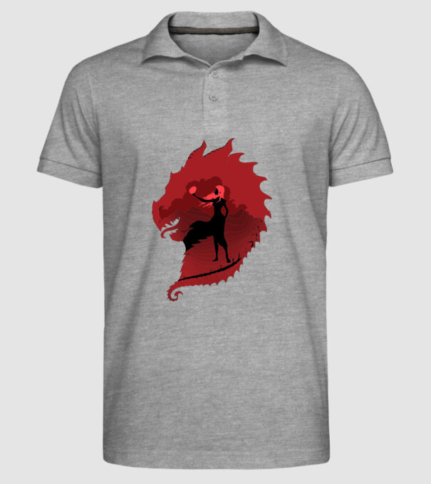 The Dragon model gri pe tricou