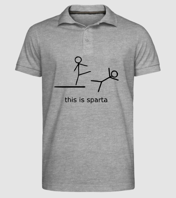 this is sparta model gri pe tricou