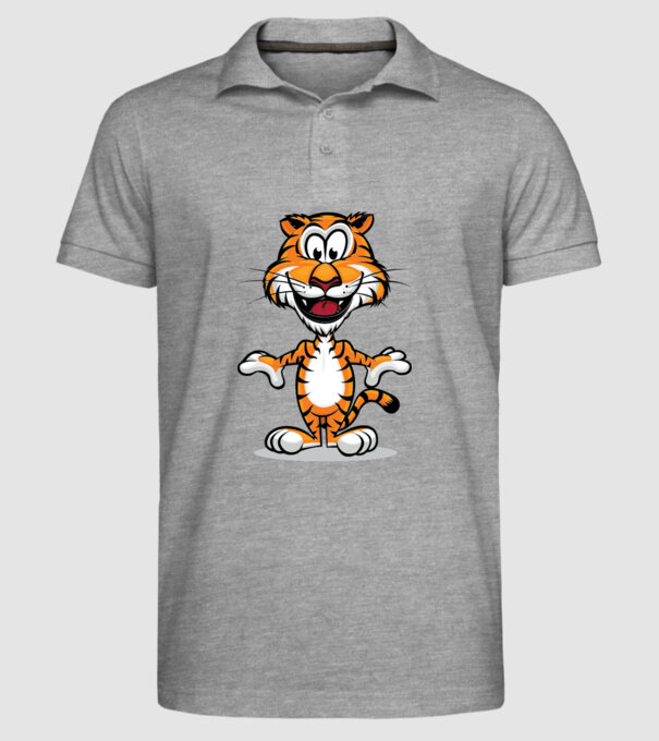 tigru model gri pe tricou