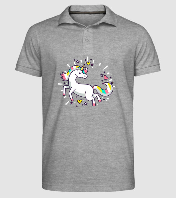 Unicorn Spark model gri pe tricou