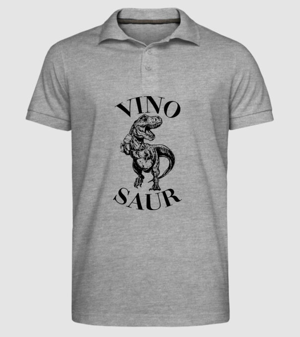 Vinosaur model gri pe tricou