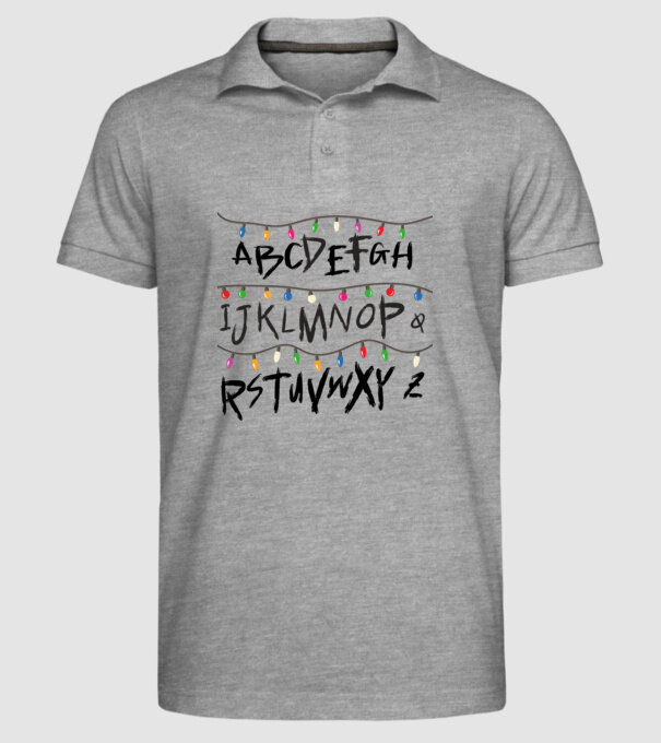 abcdef stanger things model gri pe tricou
