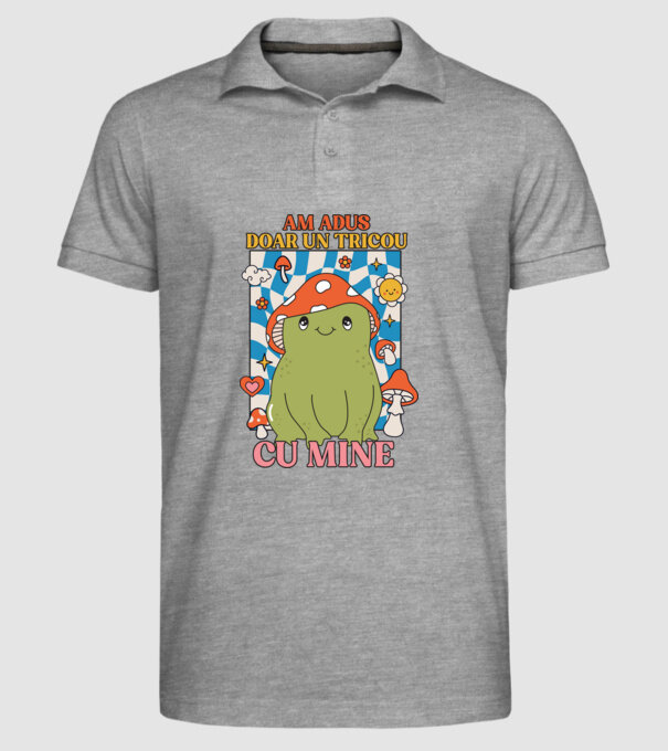 am adus doar un tricou cu mine! model gri pe tricou