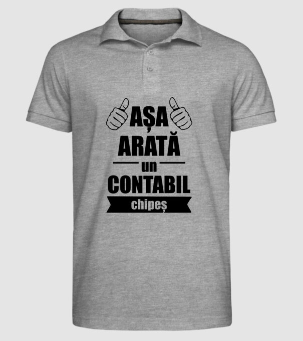 așa arată un contabil chipeș model gri pe tricou