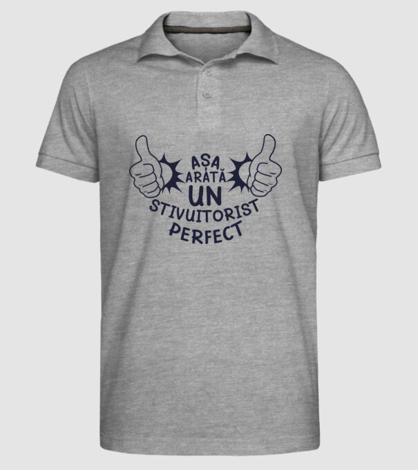 Așa arată un STIVUITORIST perfect model gri pe tricou