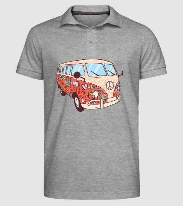 Autobuze model gri pe tricou