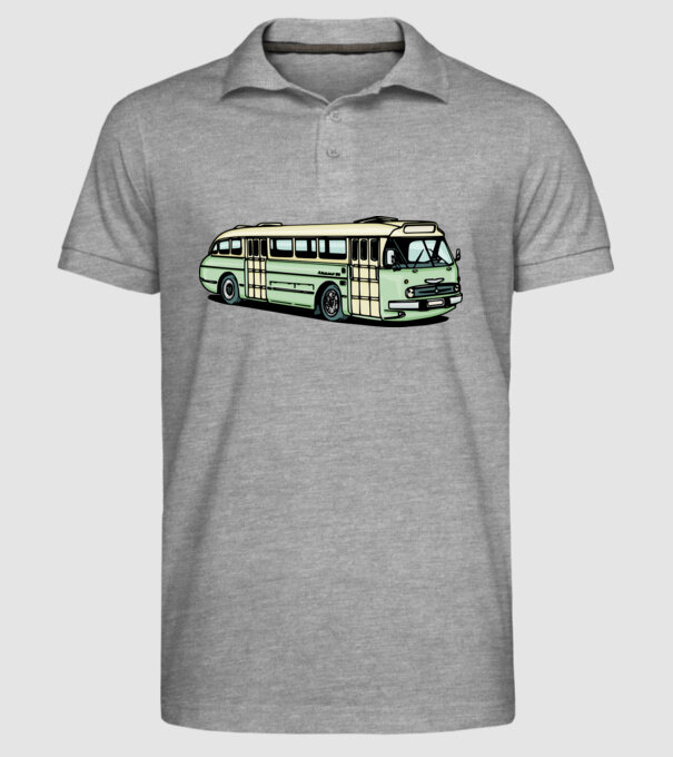 Autobuze model gri pe tricou