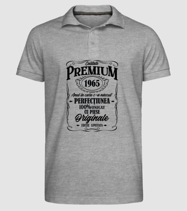 calitate premium -1965 - anul în care s-a născut - perfecțiunea - 100% unicat, cu piese originale, ediție limitată model gri pe tricou