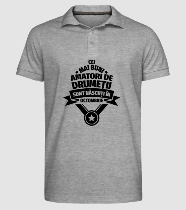 Cei mai buni amatori de drumeții sunt născuți în Octombrie model gri pe tricou