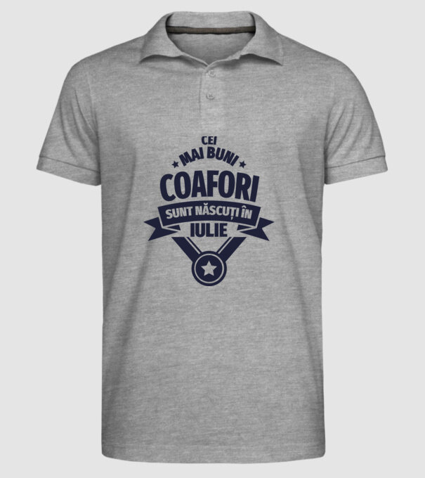 Cei mai buni coafori sunt născuți în Iulie model gri pe tricou