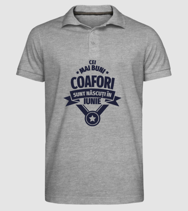 Cei mai buni coafori sunt născuți în Iunie model gri pe tricou