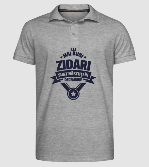 Cei mai buni zidari sunt născuți în Decembrie model gri pe tricou