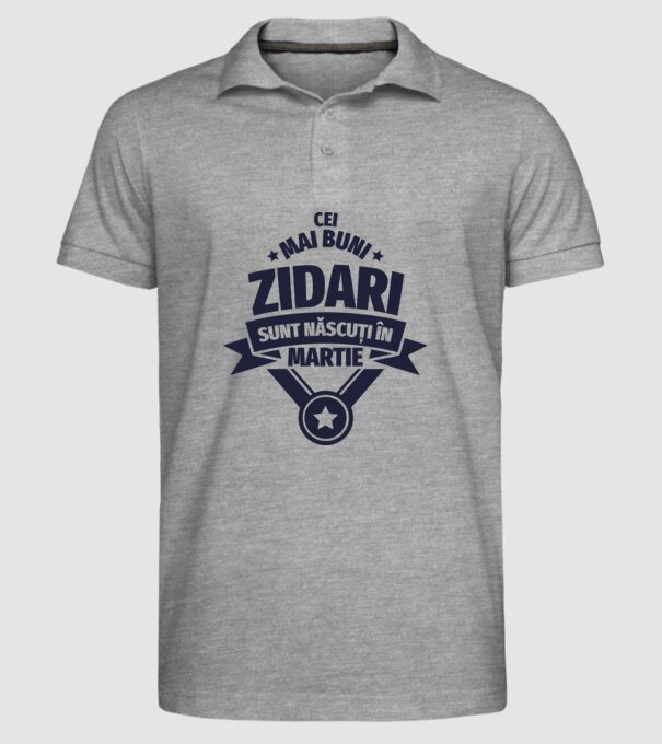 Cei mai buni zidari sunt născuți în Martie model gri pe tricou