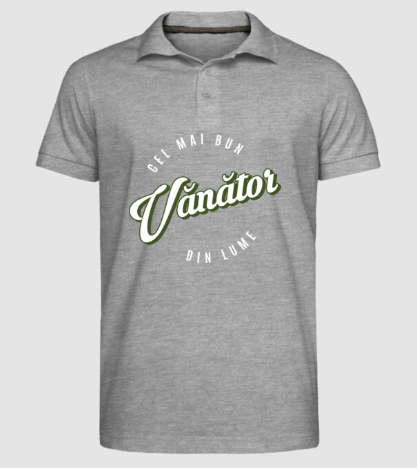 Cel mai bun Vănător din lume model gri pe tricou
