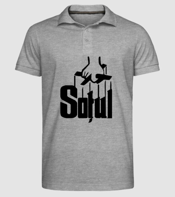 Soțul model gri pe tricou