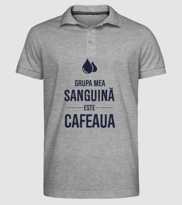 Grupa mea sanguină este cafeaua model gri pe tricou