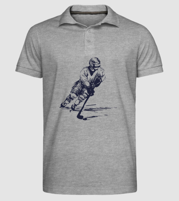 Hockey player model gri pe tricou