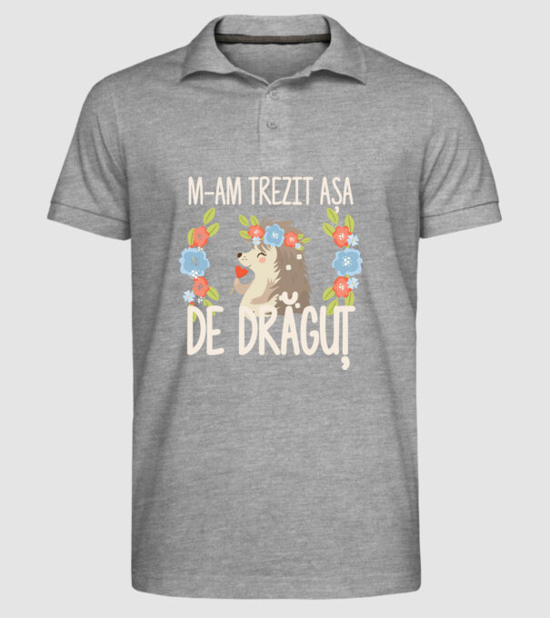 M-am trezit așa de drăguț model gri pe tricou
