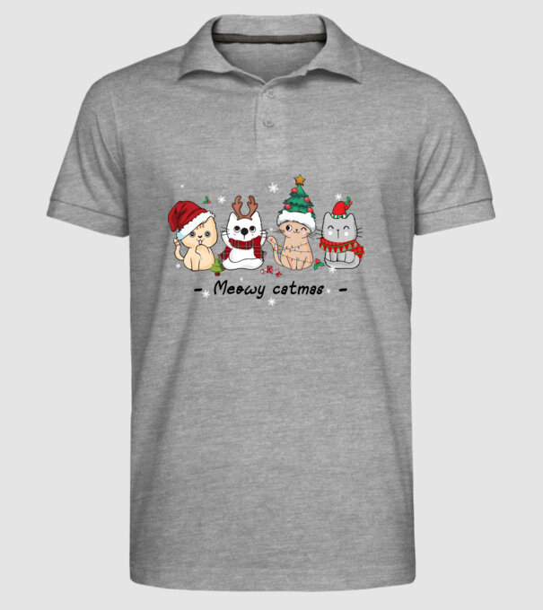Meowy catmas 2 model gri pe tricou
