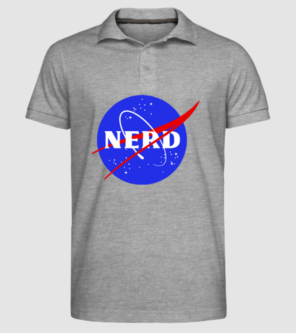 Nerd NASA model gri pe tricou