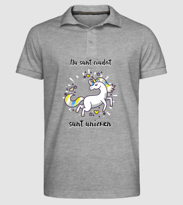 Nu sunt ciudat - sunt unicorn model gri pe tricou