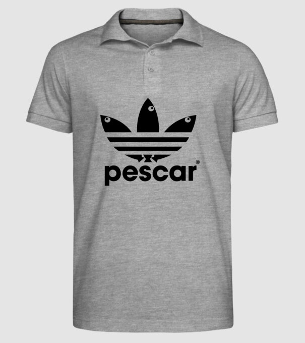 Pescar original model gri pe tricou