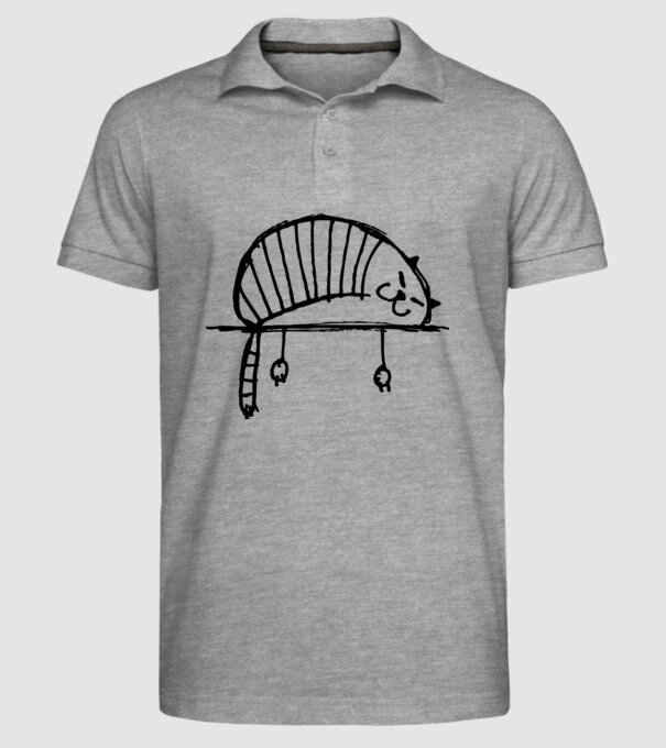 pisică model gri pe tricou