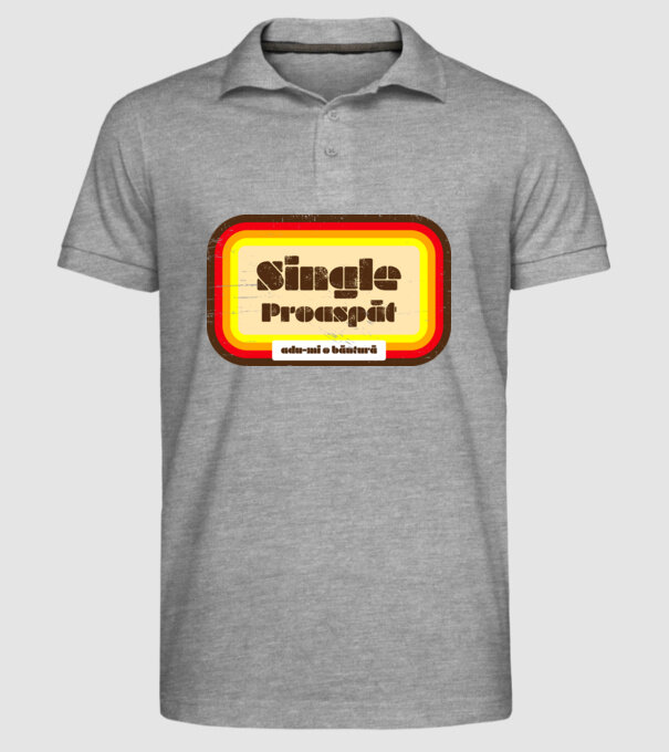 single proaspăt - adu-mi o băutură model gri pe tricou