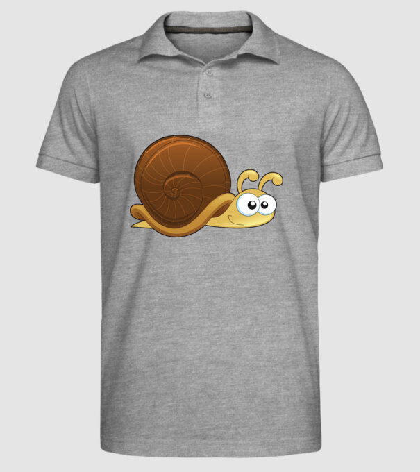 Snail model gri pe tricou