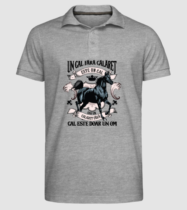 un cal fără călăreț este un cal - dar un călăreț fără cal este doar un om model gri pe tricou